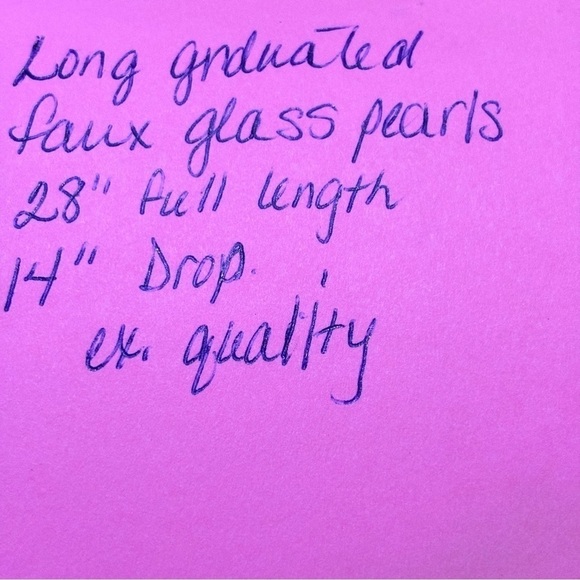 Vintage glass faux pearls graduated design - Picture 6 of 6